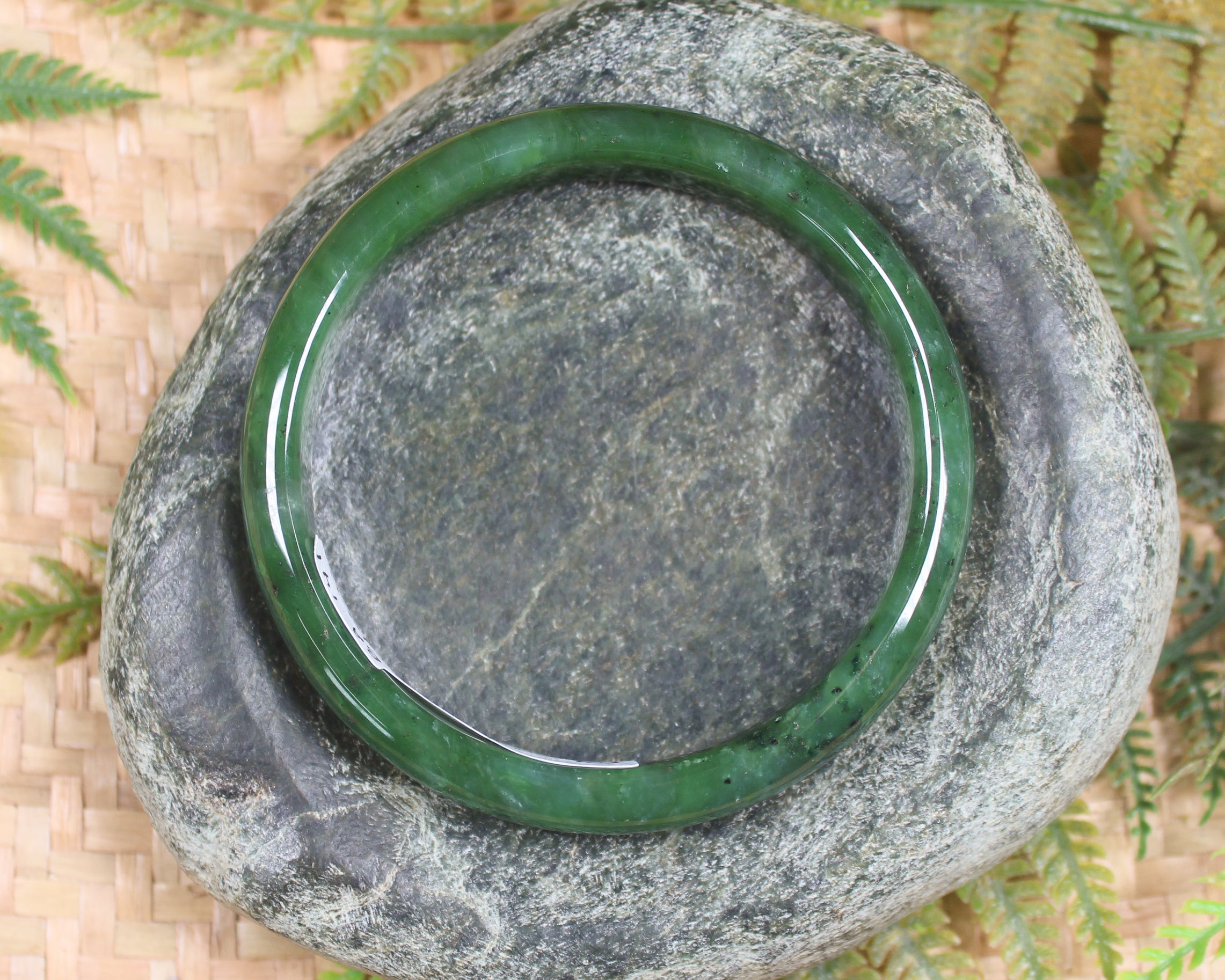 Bangle carved from Hapopo Pounamu - NZ Greenstone