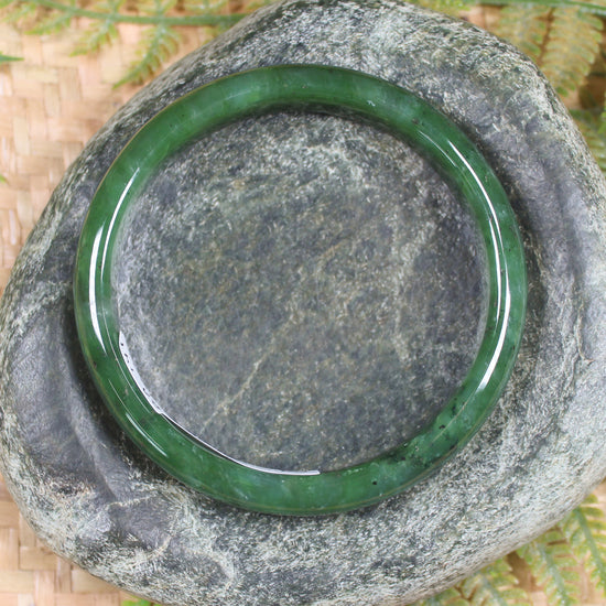 Bangle carved from Hapopo Pounamu - NZ Greenstone