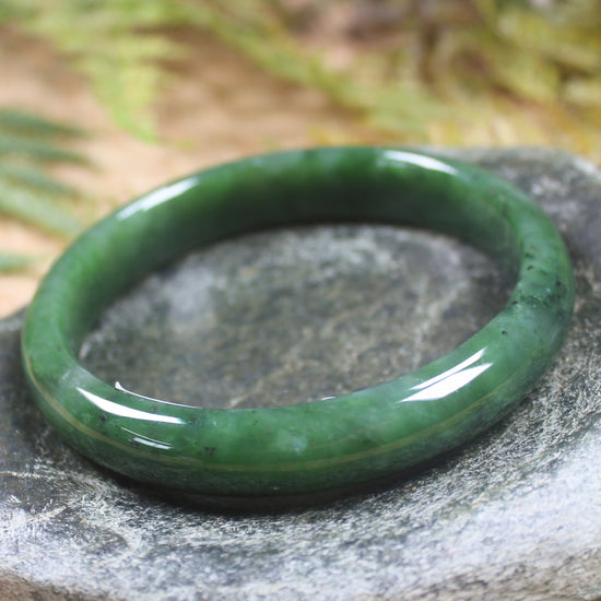 Bangle carved from Hapopo Pounamu - NZ Greenstone