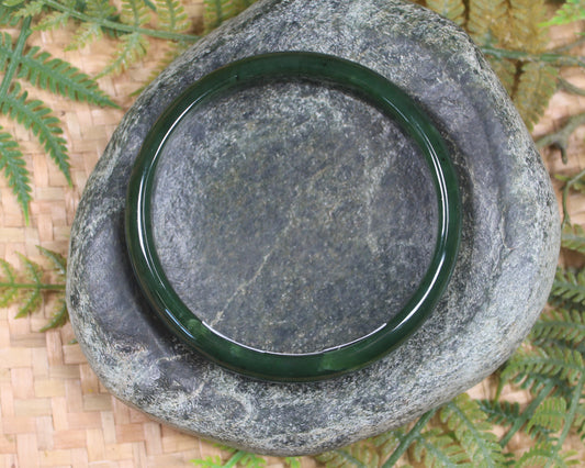 Bangle carved from Kawakawa Pounamu - NZ Greenstone