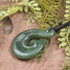 Koru Twist carved from Hapopo Pounamu - NZ Greenstone