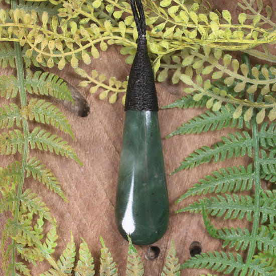 Kawakawa Pounamu Roimata Pendant - NZ Greenstone