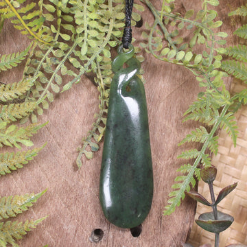 Hapopo Pounamu Roimata Pendant - NZ Greenstone