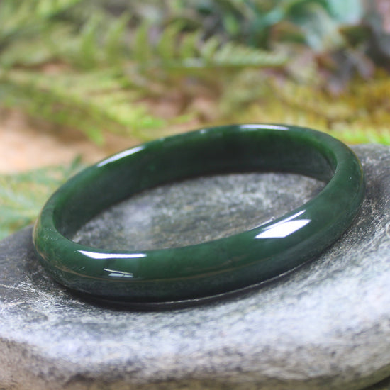 Bangle carved from Kawakawa Pounamu - NZ Greenstone