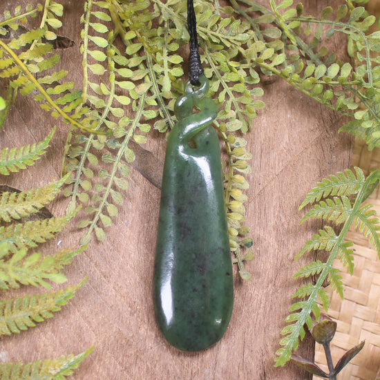 Hapopo Pounamu Roimata Pendant - NZ Greenstone