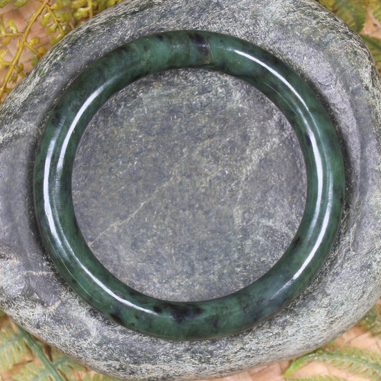 Bangle carved from Rimu Pounamu - NZ Greenstone