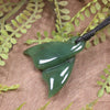Whale Tail carved from Hapopo Pounamu - NZ Greenstone