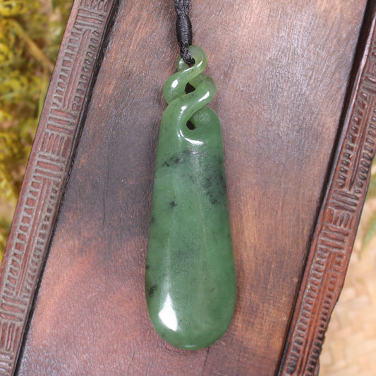 Hapopo Pounamu Roimata Pendant - NZ Greenstone