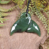 Whale Tail carved from Hapopo Pounamu - NZ Greenstone