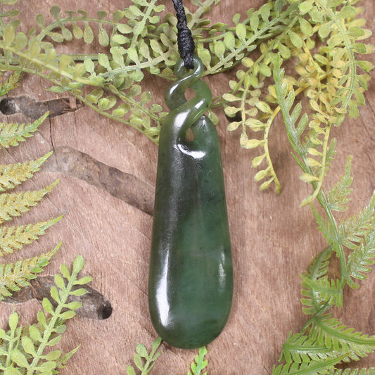 Hapopo Pounamu Roimata Pendant - NZ Greenstone