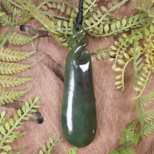 Hapopo Pounamu Roimata Pendant - NZ Greenstone