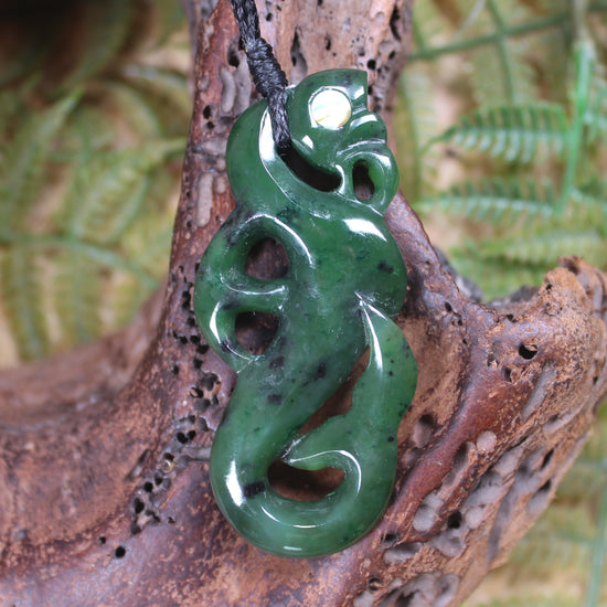 Manaia carved from Kawakawa Pounamu - NZ Greenstone