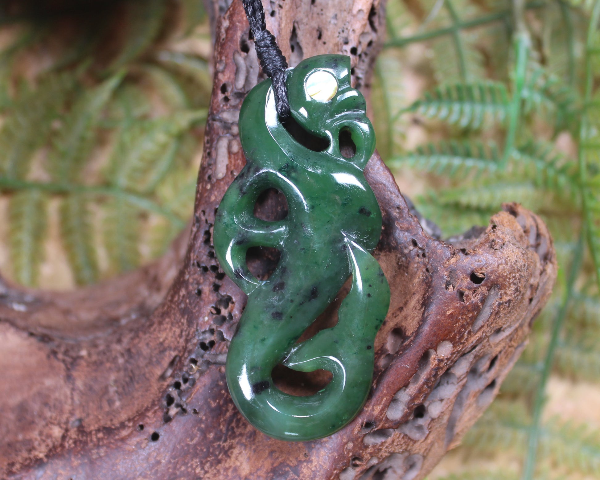 Manaia carved from Kawakawa Pounamu - NZ Greenstone