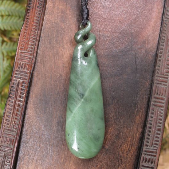Hapopo Pounamu Roimata Pendant - NZ Greenstone