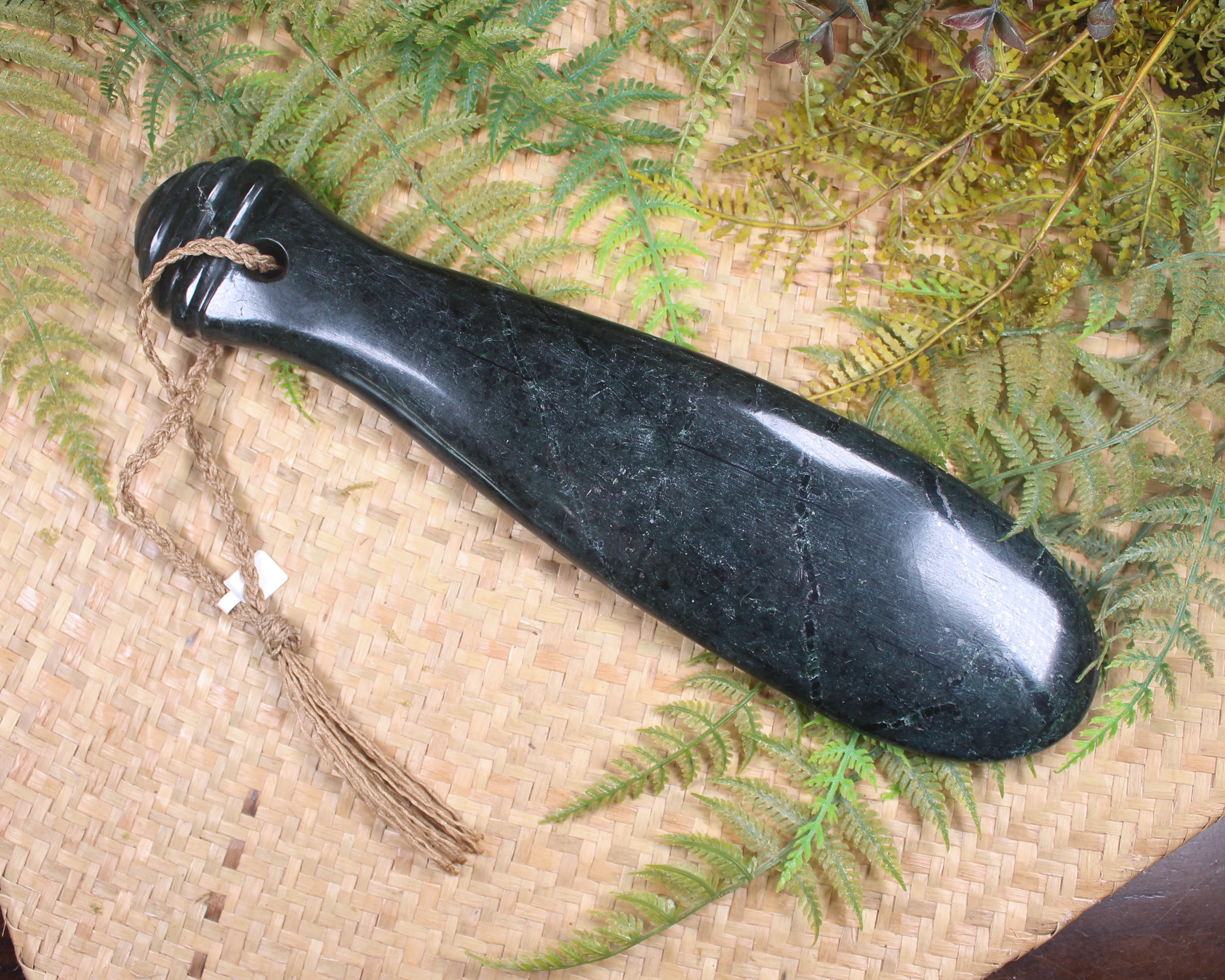 Mere carved from Serpentine Pounamu - NZ Greenstone