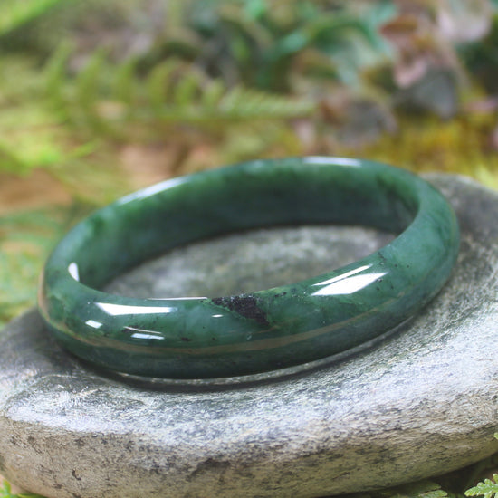 Bangle carved from Hapopo Pounamu - NZ Greenstone