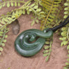 Koru Twist carved from Hapopo Pounamu - NZ Greenstone