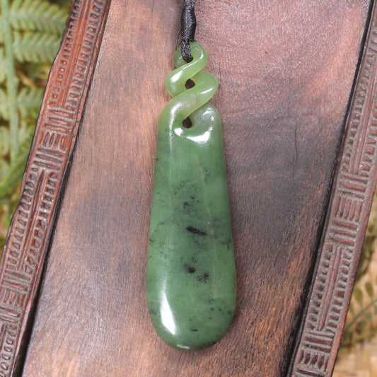 Hapopo Pounamu Roimata Pendant - NZ Greenstone