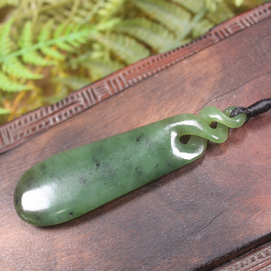 Hapopo Pounamu Roimata Pendant - NZ Greenstone