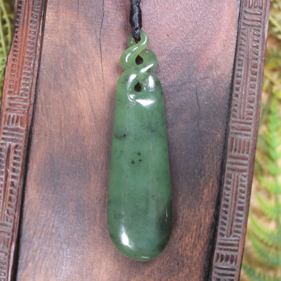 Hapopo Pounamu Roimata Pendant - NZ Greenstone