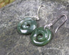Hapopo Pounamu Koru Earrings- NZ Greenstone