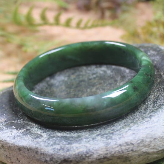 Bangle carved from Hapopo Pounamu - NZ Greenstone