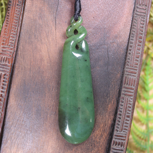 Hapopo Pounamu Roimata Pendant - NZ Greenstone
