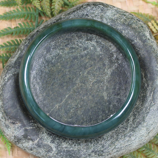 Bangle carved from Hapopo Pounamu - NZ Greenstone