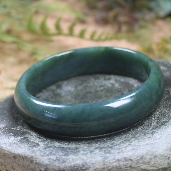 Bangle carved from Hapopo Pounamu - NZ Greenstone