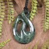 Twist carved from Inanga Pounamu - NZ Greenstone