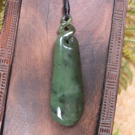 Hapopo Pounamu Roimata Pendant - NZ Greenstone