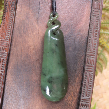Hapopo Pounamu Roimata Pendant - NZ Greenstone