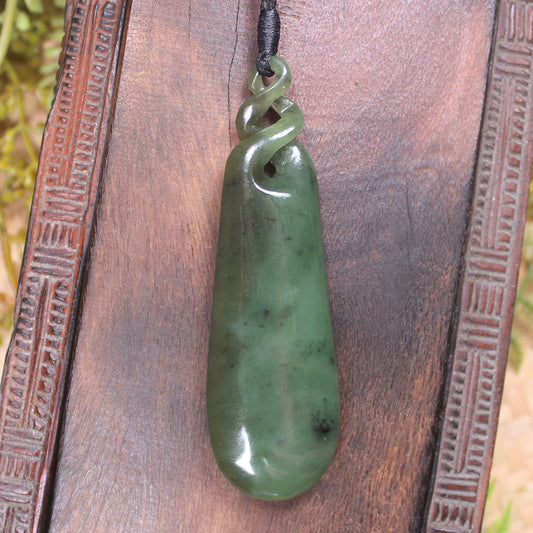 Hapopo Pounamu Roimata Pendant - NZ Greenstone