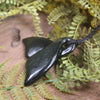 Whale Tail carved from Kawakawa Pounamu - NZ Greenstone
