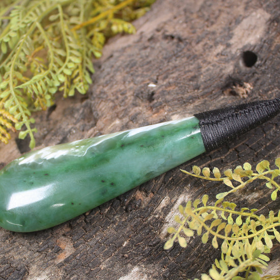 Roimata Teardrop carved from Hapopo Pounamu - NZ Greenstone