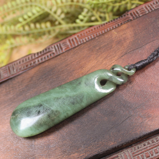 Hapopo Pounamu Roimata Pendant - NZ Greenstone