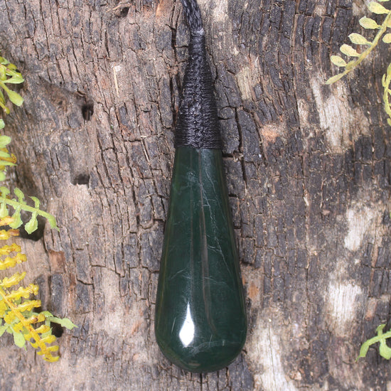 Kawakawa Pounamu Roimata Pendant - NZ Greenstone