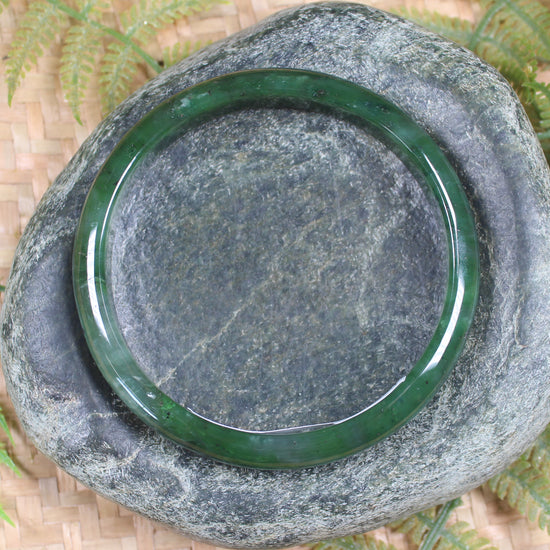 Bangle carved from Hapopo Pounamu - NZ Greenstone