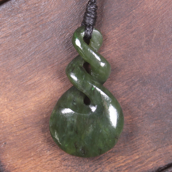 Twist carved from Kawakawa Pounamu - NZ Greenstone