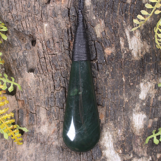 Kawakawa Pounamu Roimata Pendant - NZ Greenstone