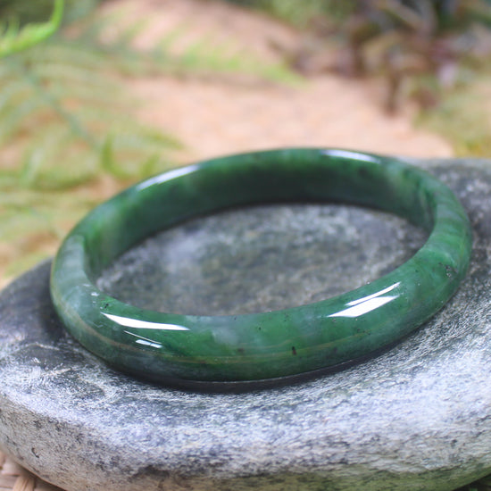 Bangle carved from Hapopo Pounamu - NZ Greenstone
