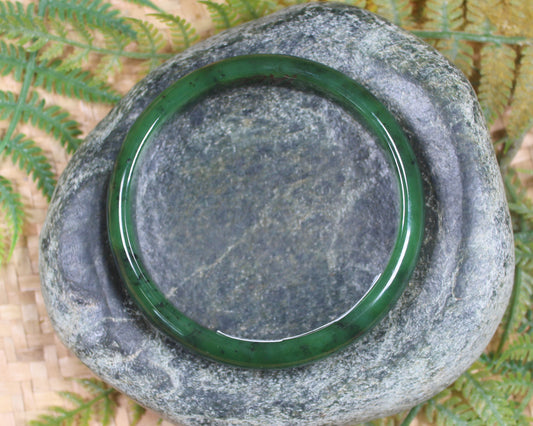 Bangle carved from Hapopo Pounamu - NZ Greenstone