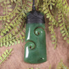 Hapopo Pounamu Toki with Koru - NZ Greenstone