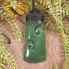 Hapopo Pounamu Toki with Koru - NZ Greenstone
