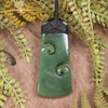Hapopo Pounamu Toki with Koru - NZ Greenstone