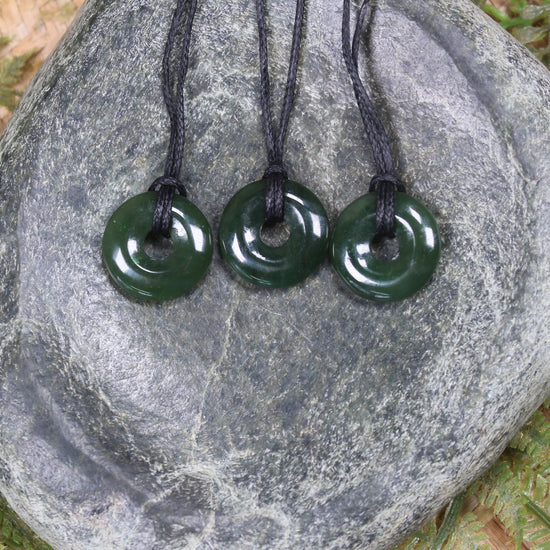 Porowhita or Pi Stone carved from Kawakawa Pounamu - NZ Greenstone
