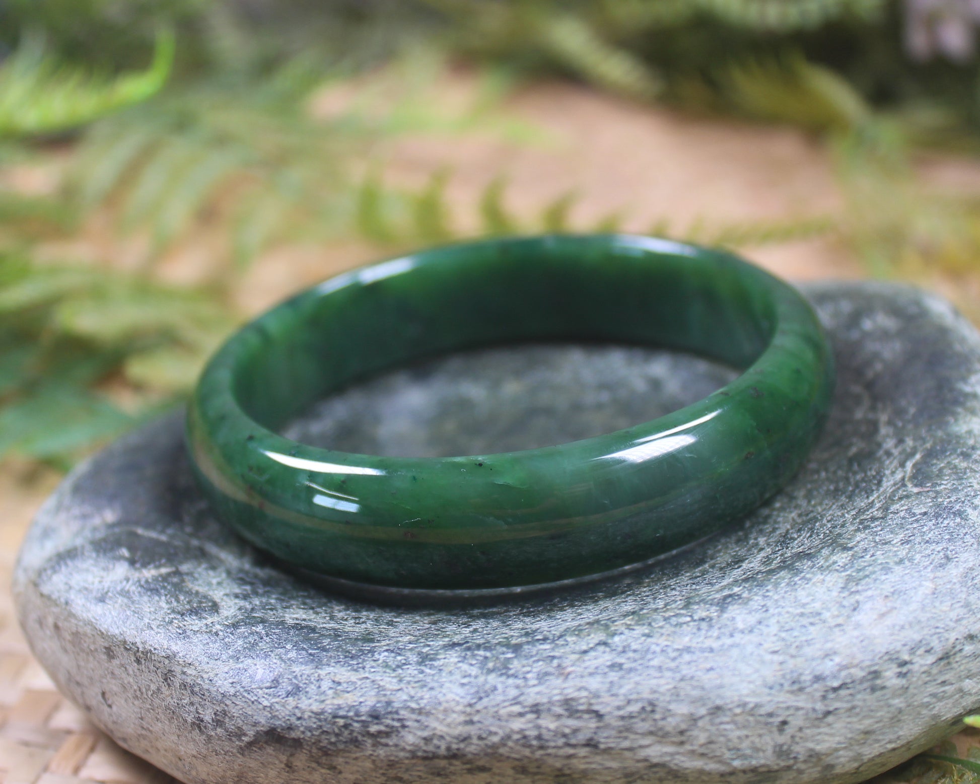 Bangle carved from Hapopo Pounamu - NZ Greenstone