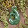 Koru Twist carved from Kawakawa Pounamu - NZ Greenstone