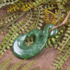 Koru Twist carved from Kawakawa Pounamu - NZ Greenstone