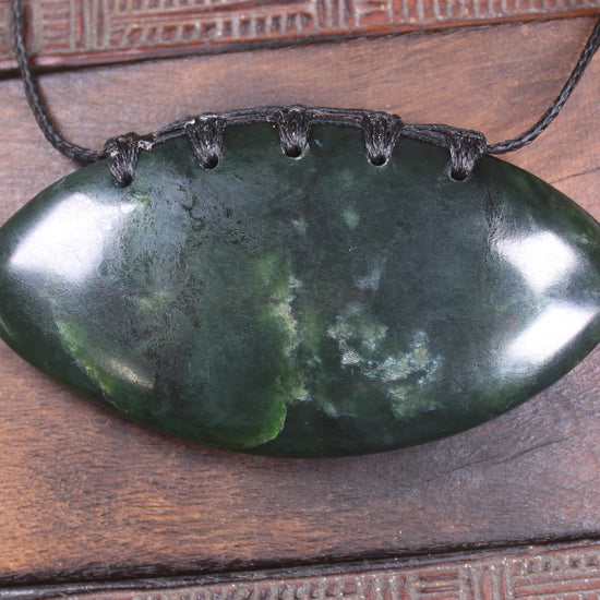 Breastplate or Shield carved from Kawakawa Pounamu - NZ Greenstone